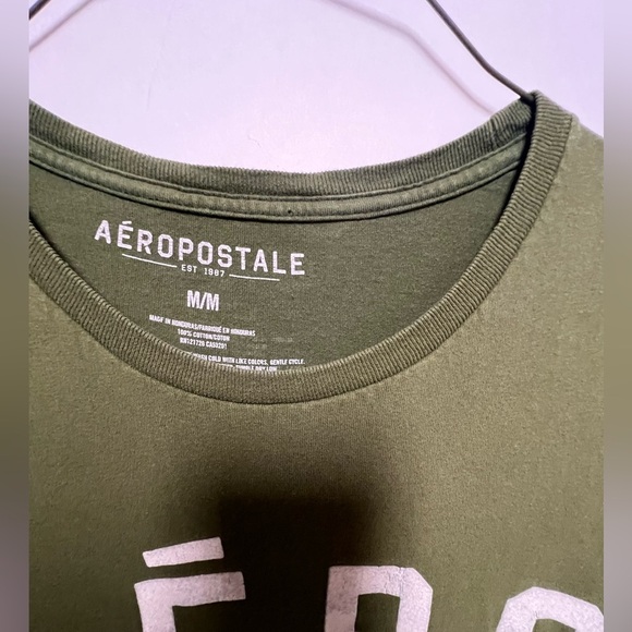 AEROPOSTALE MENS GREEN SHORT SLEEVE T-SHIRT  MEDIUM. - Picture 5 of 5